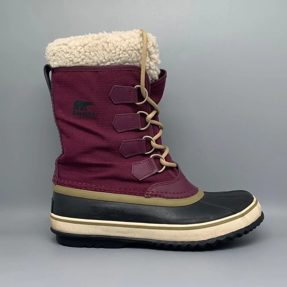SOREL Winter Carnival Waterproof Purple‎ Snow Boots  NL1495-562 Women's Sz 8